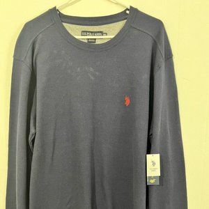 US Polo Assn Men's 2XL Navy Blue Thermal Long Sleeve Shirt NEW